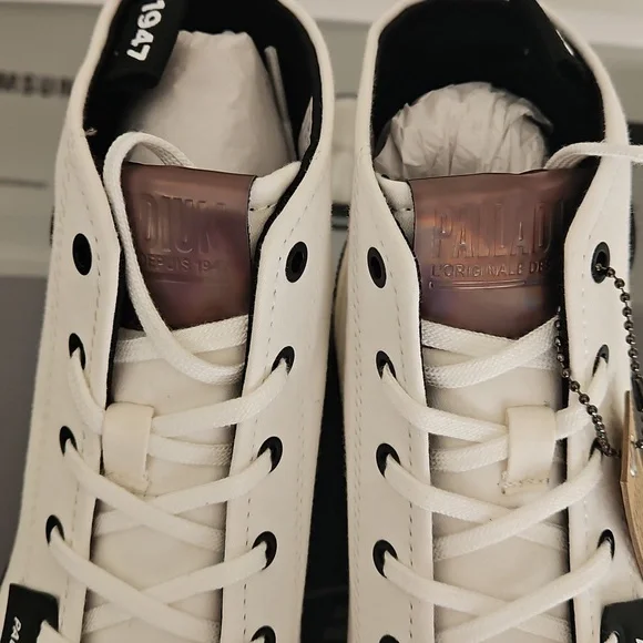 Palladium Revolt Hi TX Star White Platform Shoes, NEW! Size 10 - Picture 15 of 16